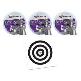 Kit 03 Cx Chumbinho Diabolo 6.35 precisão - Harpex + Alvos