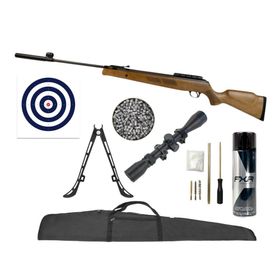 Carabina Pressão Black Bear 6.35 100kg Rossi + Kit PRO