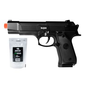 PISTOLA AIRSOFT SPRING FULL METAL SP92T 6MM QGK + 1000 BBS