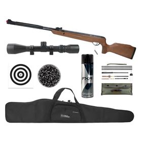 Carabina Pressão Naja 2.0 Wood 4,5 Gas Ram + Kit Pro