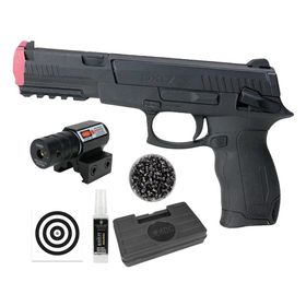 Pistola de Pressão UX DX17 4,5mm Dual Ammo Spring + Kit Pro