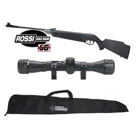 Carabina de Pressão Rossi Dione 5G Gás Ram 60kg 4,5 + Itens