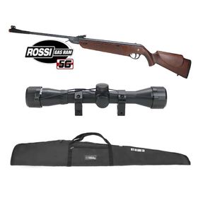 Carabina de Pressão Rossi Dione 5G Madeira Gás Ram Nitro 5.5