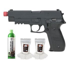 Pistola Airsoft GBB P226 Blowback 6mm - Rossi + GBB +BBS
