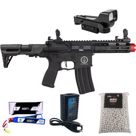 Rifle Airsoft Fuzil Aeg Neptune PDW Rossi + Red Dot