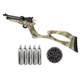 Carabina CO2 CP2 Cobra Hibrida Camo 5,5 + Chumbo + Co2