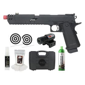 Pistola Airsoft Gás GBB 1911 Hi-Capa Speed 6mm Rossi+Kit Pro