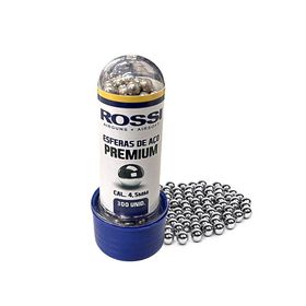 Esfera munição BBS Aço Premium Cal. 4,5mm - 300 Un Rossi
