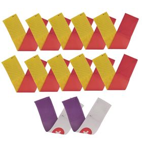 Kit 12 Braçadeiras Dupla Face Vermelha/Amarela Airsoft