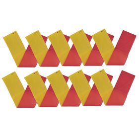 Kit 10 Braçadeiras Dupla Face Vermelha/Amarela Airsoft