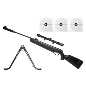 CARABINA PRESSÃO NITRO QGK EKOL ULTIMATE 4,5MM + LUNETA+ALVO