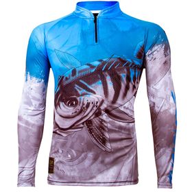 Camiseta de Pesca King Brasil Manga Longa