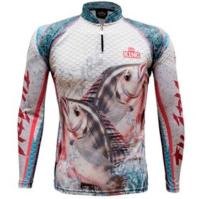 Camiseta de Pesca King Brasil Manga Longa