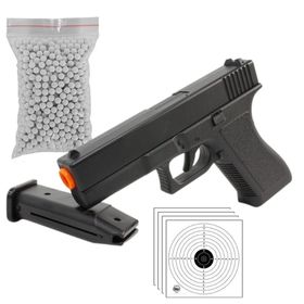 Pistola Airsoft Spring Gk-v307 + Bbs 300 0,12g + 4 Alvos