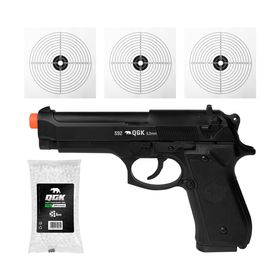 PISTOLA DE AIRSOFT SPRING S92 6MM QGK + 1000 BBS + ALVO