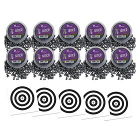 Kit 10 Cx Chumbinho de Pressão Tático 5,5 125un Perdiz+Alvos