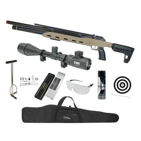 Carabina PCP Semi-Auto M50 Tempesta Desert 5,5+ Bomba +Itens