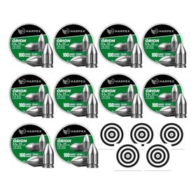 Kit 10 Cx Chumbinho Harpex Orion 5,5mm 100 pcs/pot + Alvos