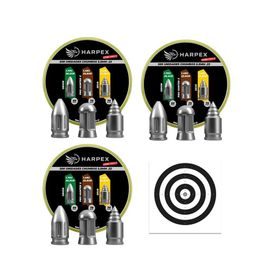 Kit 03 Cx MIX Chumbo Harpex Orion Pro Hunter X Zeus 5,5+Alvo