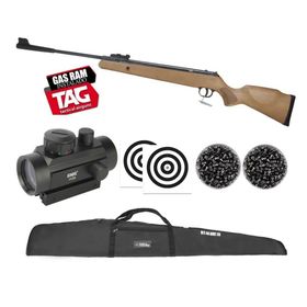 Carabina Montana 4.5 GR Madeira SPA by TAG + Red Dot + Itens