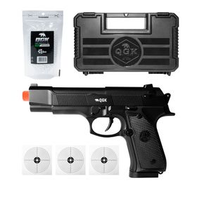 PISTOLA AIRSOFT SPRING FULLMETAL SP92T 6MM+CASE+1000BBS+ALVO