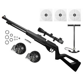 CARABINA PCP G850 5,5MM QGK+ LUNETA 3-9X40+BOMBA+ALVO