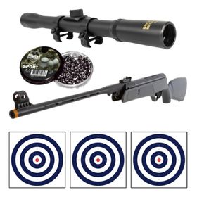 Carabina Pressão CBC Ag11 5,5mm + Chumbinho + Luneta