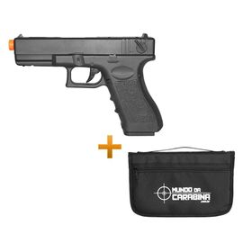 Pistola De Airsoft Eletrica GK G18c Bivolt + Capa Especial