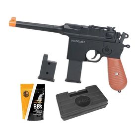 Pistola Airsoft VG Mauser C96 V10 Mola 6mm + Case + BBS