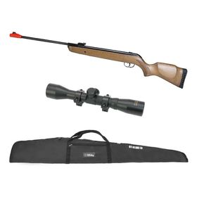 Carabina Big Cat Hunter Mola Madeira 5,5+ Luneta 4x32 + Capa