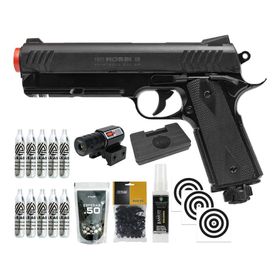 Pistola Rossi 1911 CO2 .68 Home Defense + Esferas + Kit Pro