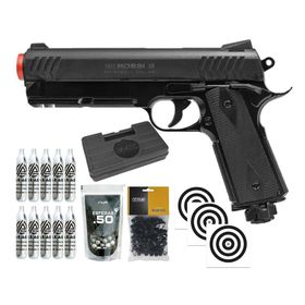 Pistola Rossi 1911 CO2 .68 Home Defense + Esferas + Itens