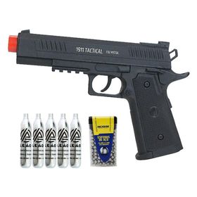 Pistola de Pressão CO2 Rossi 1911 Tatical CO2 6,0mm + Co2 +