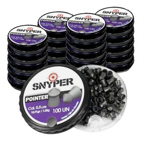 20 Latas Chumbinho Snyper Pointer 5,5mm Alta Performance