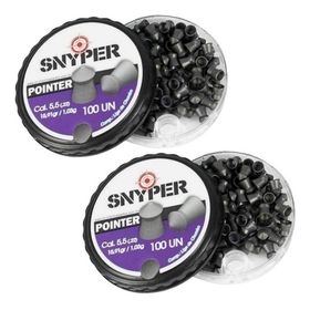 2 Latas Chumbinho Snyper Pointer 5,5mm 100u Alta Performance