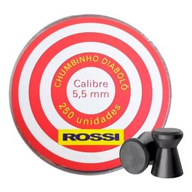 Chumbinho 5,5mm Diabolô 250un 0,93g Cabeça Chata - Rossi