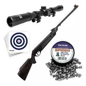 Carabina Dione Sport Mola 5,5 Luneta e Chumbinho Rossi