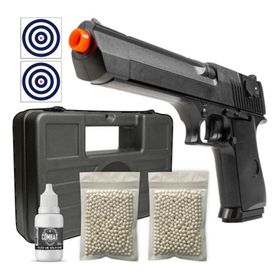Pistola Airsoft Desert Eagle V30 Spring 6mm Rossi Kit Completo
