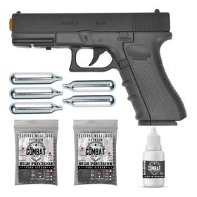 Pistola Airgun Co2 K17ll Nbb 4,5mm Qgk + Esferas + Silicone