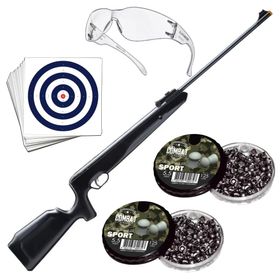 Carabina Pressão Naja Nitro 60kg TAG 5,5 + Chumbinho e Alvos