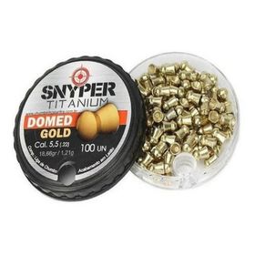 Chumbinho Domed Gold 5,5mm 1,21g 100un - SNYPER