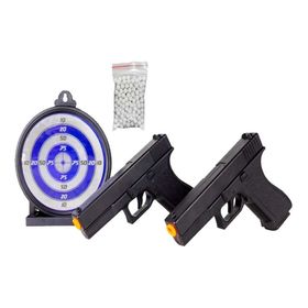 Kit 2 Pistolas Spring Gk V307 Polímero + Alvo Em Gel - Rossi