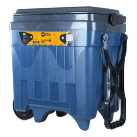 Caixa Térmica Ice Box 34L com Rodas Cinza e Azul - NTK
