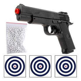 Pistola Airsoft Spring VG 1911 6mm + 300 BBs e Alvos