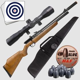 Espingarda Pressão PCP Rossi Dione VR Wood 5,5 Kit Completo