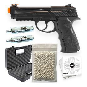 Pistola Airsoft Rossi R12 Co2 C12 6mm Combo Maleta E Esferas
