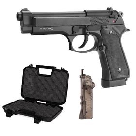 Pistola Pressao Airgun KL92 AG BK Full Metal GBB Blowback 4,5mm - QGK