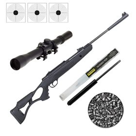 Carabina Pressão Hatsan Airtact PD Gás Ram 5,5m + Luneta + Chumbinho