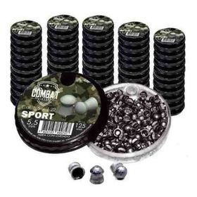 50 Chumbinhos Combat Sport 5,5mm 125un Cada - Atacado