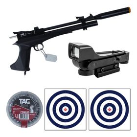 Pistola Pressão PCP Viper Short 5,5mm TAG + Mira Holográfica